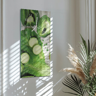 Decoratieve glazen klok verticaal Groenten