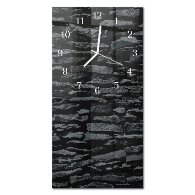 Decoratieve glazen klok verticaal Stenen muur