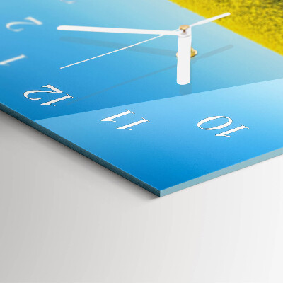 Decoratieve glazen klok verticaal bloemenveld