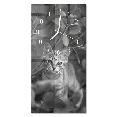 Rechthoekige glas klok verticaal Kat
