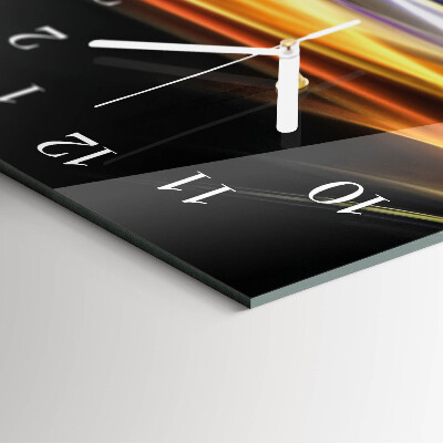 Verticale moderne glazen wandklok Abstractie