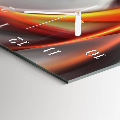 Verticale moderne glazen wandklok Abstractie