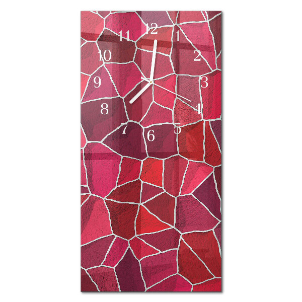 Decoratieve glazen klok verticaal Steenpatroon