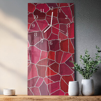 Decoratieve glazen klok verticaal Steenpatroon