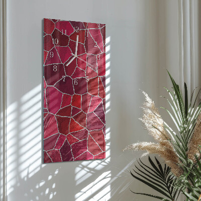 Decoratieve glazen klok verticaal Steenpatroon