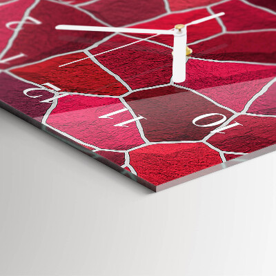 Decoratieve glazen klok verticaal Steenpatroon