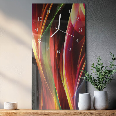 Decoratieve glazen klok verticaal Abstractie