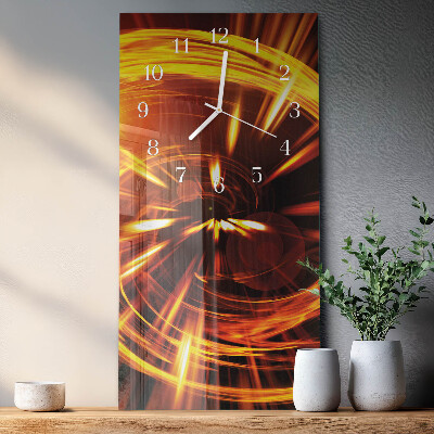 Decoratieve glazen klok verticaal Patroon