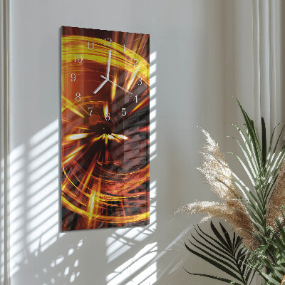 Decoratieve glazen klok verticaal Patroon