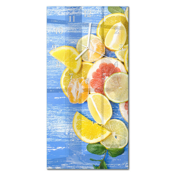 Glazen klok verticaal Fruit