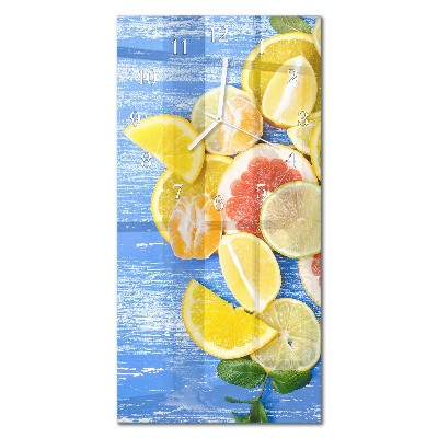 Glazen klok verticaal Fruit