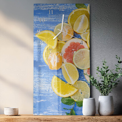 Glazen klok verticaal Fruit