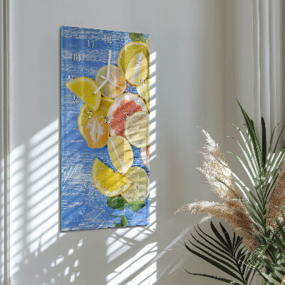 Glazen klok verticaal Fruit
