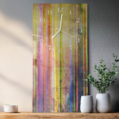 Decoratieve glazen klok verticaal Hout