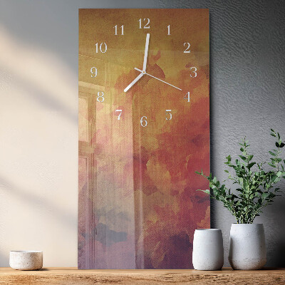 Verticale moderne glazen wandklok Patroon
