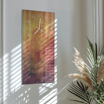 Verticale moderne glazen wandklok Patroon