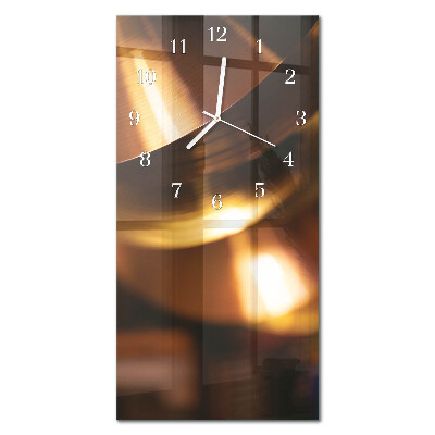Decoratieve glazen klok verticaal Patroon