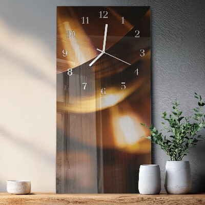 Decoratieve glazen klok verticaal Patroon