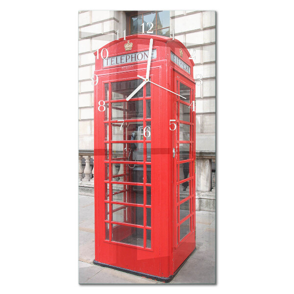 Decoratieve glazen klok verticaal Openbare telefoon