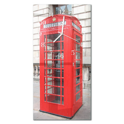 Decoratieve glazen klok verticaal Openbare telefoon