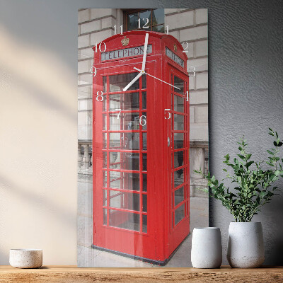 Decoratieve glazen klok verticaal Openbare telefoon