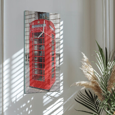 Decoratieve glazen klok verticaal Openbare telefoon
