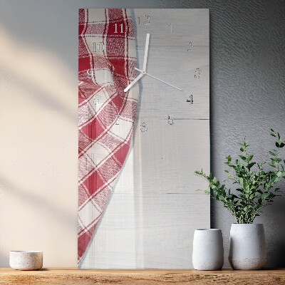 Verticale moderne glazen wandklok Tafelkleed