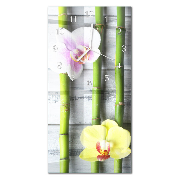 Glazen klok verticaal Orchideeënbamboe