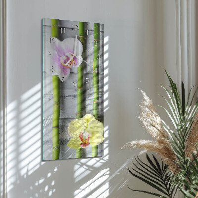 Glazen klok verticaal Orchideeënbamboe