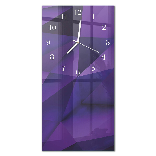 Verticale moderne glazen wandklok Patroon