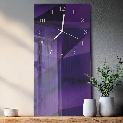 Verticale moderne glazen wandklok Patroon