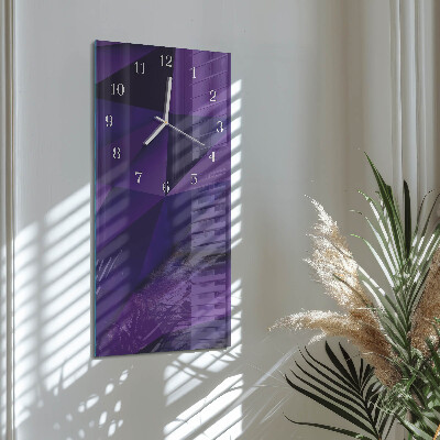 Verticale moderne glazen wandklok Patroon