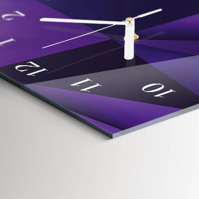 Verticale moderne glazen wandklok Patroon