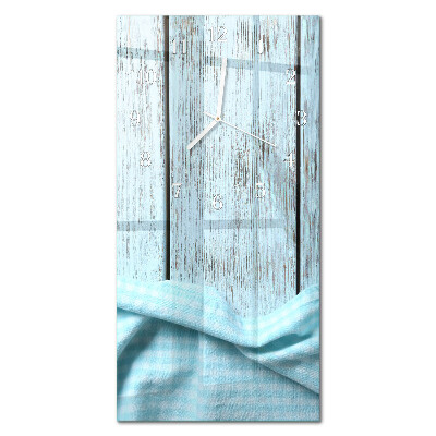 Verticale rechthoekige glazen wandklok Tafel