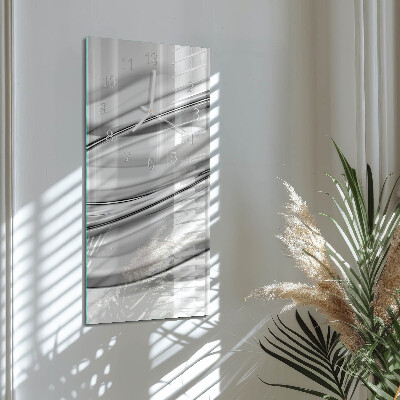 Verticale moderne glazen wandklok Patroon