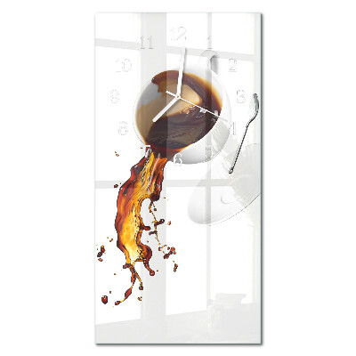 Decoratieve glazen klok verticaal Koffie