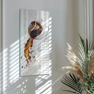 Decoratieve glazen klok verticaal Koffie