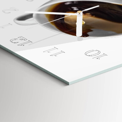 Decoratieve glazen klok verticaal Koffie