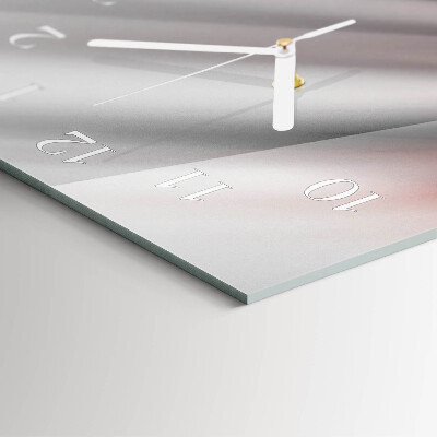 Verticale rechthoekige glazen wandklok Abstractie