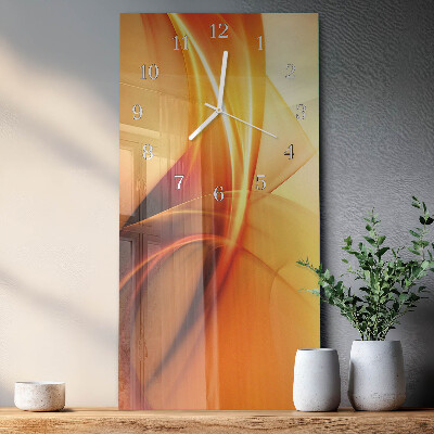 Decoratieve glazen klok verticaal Patroon