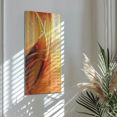 Decoratieve glazen klok verticaal Patroon