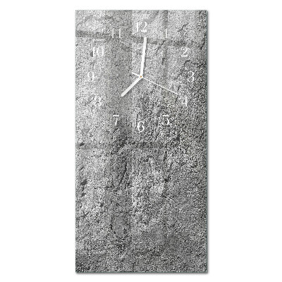 Verticale moderne glazen wandklok Betonnen muur