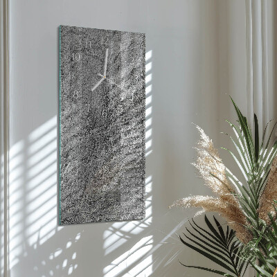 Verticale moderne glazen wandklok Betonnen muur