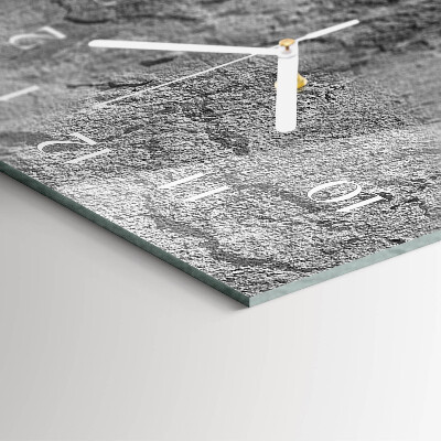 Verticale moderne glazen wandklok Betonnen muur