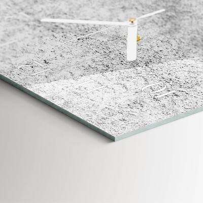 Decoratieve glazen klok verticaal Muur