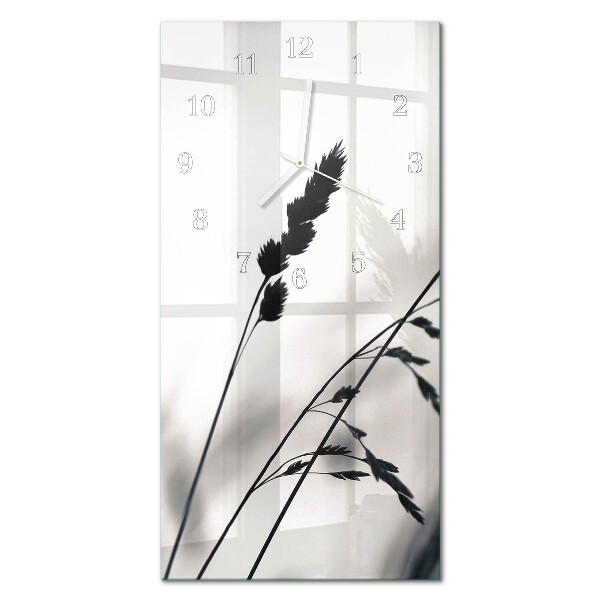 Verticale moderne glazen wandklok Korrel