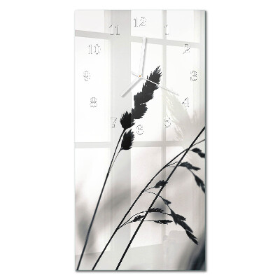 Verticale moderne glazen wandklok Korrel