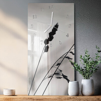 Verticale moderne glazen wandklok Korrel