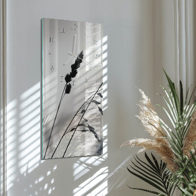 Verticale moderne glazen wandklok Korrel