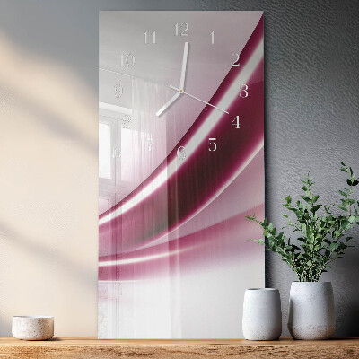 Verticale moderne glazen wandklok Patroon